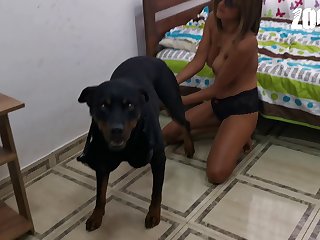 Fuck Girl With Dog